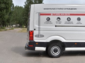 16 999 р. Защита заднего бампера (Ø76 мм, нержавейка) SLITKOFF Volkswagen Crafter 2 (2017-2025)  с доставкой в г. Санкт‑Петербург. Увеличить фотографию 2