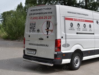 16 999 р. Защита заднего бампера (Ø76 мм, нержавейка) SLITKOFF Volkswagen Crafter 2 (2017-2025)  с доставкой в г. Санкт‑Петербург. Увеличить фотографию 3