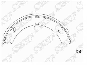 Колодки ручного тормоза SAT Mercedes-Benz (Мерседес-Бенс) Sprinter (Спринтер)  W906 (2006-2013), Volkswagen (Волксваген) Crafter (Крафтер)  1 (2006-2017)