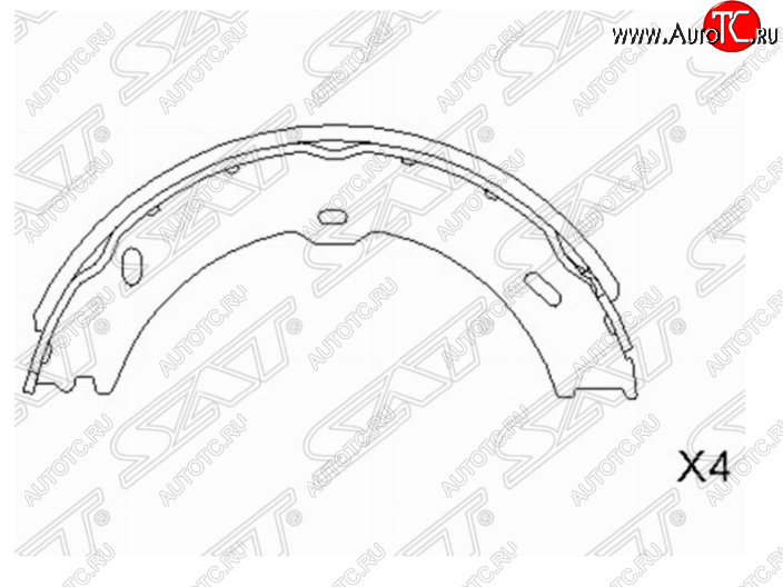 1 349 р. Колодки ручного тормоза SAT Mercedes-Benz Sprinter W906 (2006-2013)  с доставкой в г. Санкт‑Петербург
