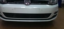 2 099 р. Сетка на бампер Russtal (черная) Volkswagen Golf 7 дорестайлинг, хэтчбэк 5 дв. (2012-2017)  с доставкой в г. Санкт‑Петербург. Увеличить фотографию 3