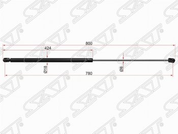 779 р. Газовый упор капота SAT  Volkswagen Golf  7 (2012-2017) дорестайлинг, хэтчбэк 5 дв.  с доставкой в г. Санкт‑Петербург. Увеличить фотографию 1