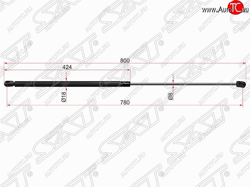 779 р. Газовый упор капота SAT  Volkswagen Golf  7 (2012-2017) дорестайлинг, хэтчбэк 5 дв.  с доставкой в г. Санкт‑Петербург