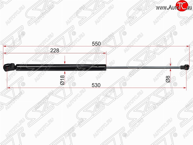 669 р. Газовый упор крышки багажника SAT  Volkswagen Golf  7 (2012-2017) дорестайлинг, хэтчбэк 5 дв.  с доставкой в г. Санкт‑Петербург