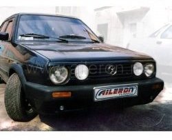 399 р. Накладка на фары Aileron  Volkswagen Golf  2 (1983-1992) (Неокрашенные)  с доставкой в г. Санкт‑Петербург. Увеличить фотографию 1