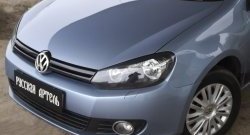 449 р. Реснички на фары RA  Volkswagen Golf  6 (2008-2014) хэтчбэк 5 дв. (Неокрашенные)  с доставкой в г. Санкт‑Петербург. Увеличить фотографию 3