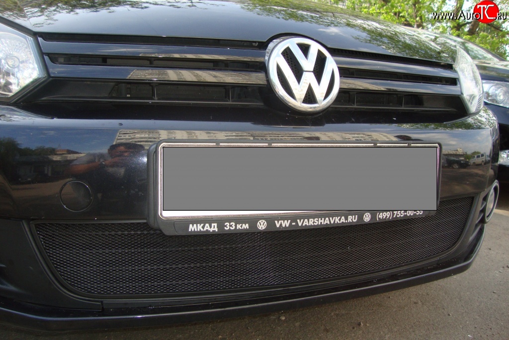 1 469 р. Сетка на бампер Russtal (черная)  Volkswagen Golf  6 (2008-2014)  с доставкой в г. Санкт‑Петербург