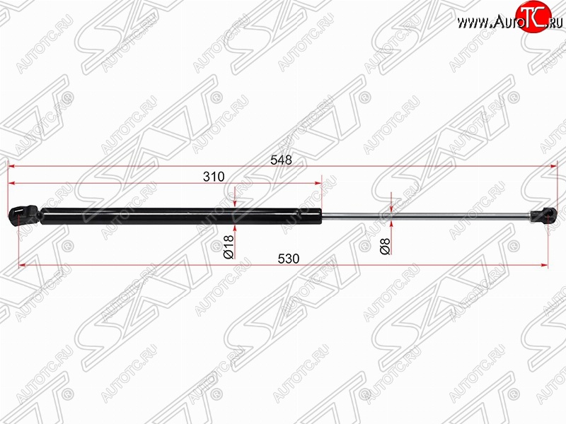 679 р. Газовый упор крышки багажника SAT  Volkswagen Golf  6 (2008-2014) хэтчбэк 5 дв.  с доставкой в г. Санкт‑Петербург