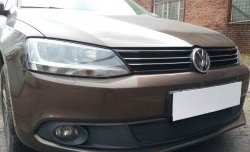 1 469 р. Сетка на бампер Russtal (черная)  Volkswagen Jetta  A6 (2011-2015) седан дорестайлинг  с доставкой в г. Санкт‑Петербург. Увеличить фотографию 3