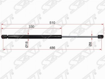 639 р. Газовый упор крышки багажника SAT  Volkswagen Jetta  A6 (2011-2018) седан дорестайлинг, седан рестайлинг  с доставкой в г. Санкт‑Петербург. Увеличить фотографию 1