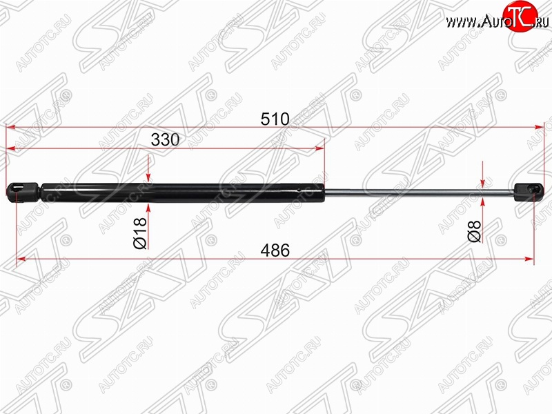 639 р. Газовый упор крышки багажника SAT  Volkswagen Jetta  A6 (2011-2018) седан дорестайлинг, седан рестайлинг  с доставкой в г. Санкт‑Петербург