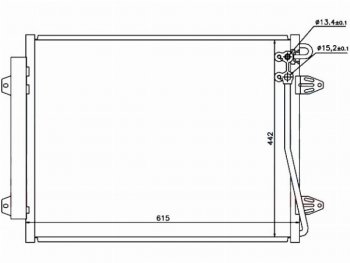 Радиатор кондиционера SAT Volkswagen Passat B6 седан (2005-2011)