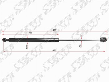 599 р. Газовый упор крышки багажника SAT  Volkswagen Passat  B6 (2005-2010) универсал  с доставкой в г. Санкт‑Петербург. Увеличить фотографию 1