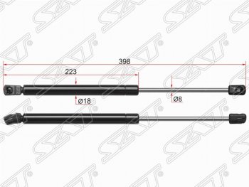 499 р. Газовый упор крышки багажника SAT  Volkswagen Passat  B6 (2005-2010) универсал  с доставкой в г. Санкт‑Петербург. Увеличить фотографию 1