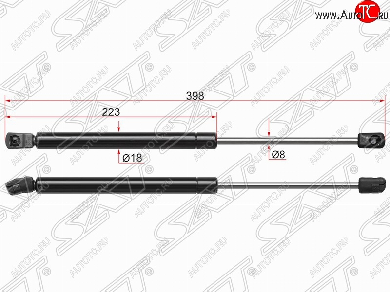 499 р. Газовый упор крышки багажника SAT  Volkswagen Passat  B6 (2005-2010) универсал  с доставкой в г. Санкт‑Петербург