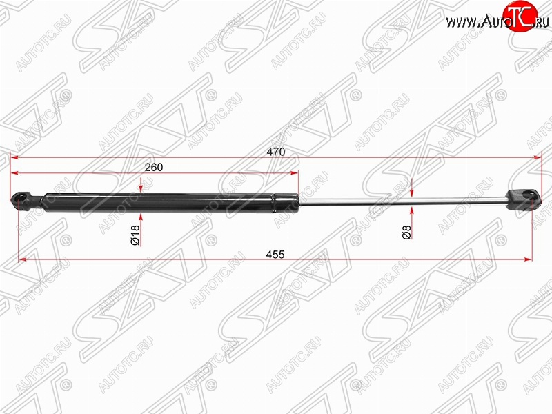 599 р. Газовый упор крышки багажника SAT  Volkswagen Passat  B6 (2005-2010) универсал  с доставкой в г. Санкт‑Петербург