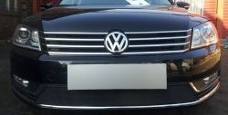 1 469 р. Сетка на бампер Russtal (черная) Volkswagen Passat B7 седан (2010-2015)  с доставкой в г. Санкт‑Петербург. Увеличить фотографию 1