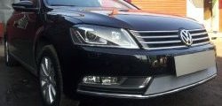 1 539 р. Сетка на бампер Russtal (хром)  Volkswagen Passat  B7 (2010-2015)  с доставкой в г. Санкт‑Петербург. Увеличить фотографию 2