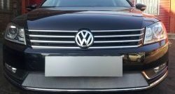 1 539 р. Сетка на бампер Russtal (хром)  Volkswagen Passat  B7 (2010-2015)  с доставкой в г. Санкт‑Петербург. Увеличить фотографию 1
