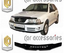 1 799 р. Дефлектор капота CA Plastic  Volkswagen Pointer (2006-2009) (Classic черный, Без надписи)  с доставкой в г. Санкт‑Петербург. Увеличить фотографию 1