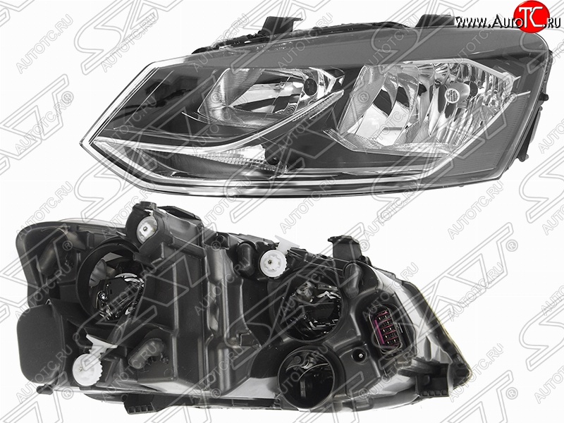 6 199 р. Левая фара SAT  Volkswagen Polo  5 (2015-2020) седан рестайлинг  с доставкой в г. Санкт‑Петербург