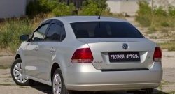 1 099 р. Защитная накладка на задний бампер RA  Volkswagen Polo  5 (2009-2015) хэтчбек дорестайлинг  с доставкой в г. Санкт‑Петербург. Увеличить фотографию 2