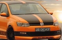 439 р. Реснички JeDesign на фары Volkswagen Polo 5 хэтчбек дорестайлинг (2009-2015) (Неокрашенные)  с доставкой в г. Санкт‑Петербург. Увеличить фотографию 2