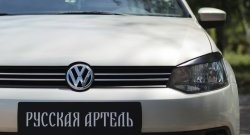 1 259 р. Реснички на фары RA  Volkswagen Polo  5 (2009-2015) хэтчбек дорестайлинг (Неокрашенные)  с доставкой в г. Санкт‑Петербург. Увеличить фотографию 3