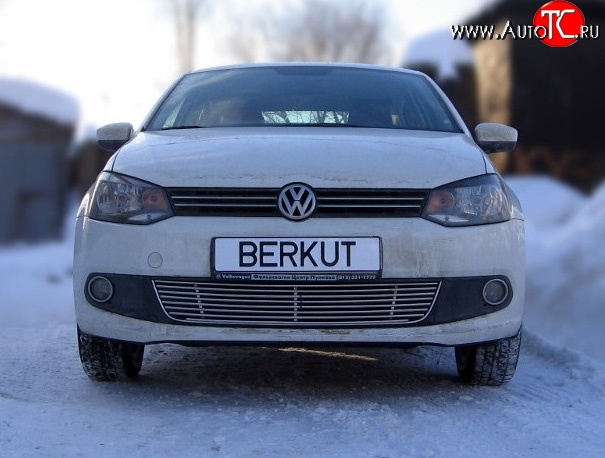 5 599 р. Декоративная вставка воздухозаборника Berkut Volkswagen Polo 5 хэтчбек рестайлинг (2015-2020)  с доставкой в г. Санкт‑Петербург