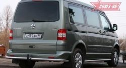 10 844 р. Защита заднего бампера Souz-96 (d60) Volkswagen Transporter T5 дорестайлинг (2003-2009)  с доставкой в г. Санкт‑Петербург. Увеличить фотографию 1