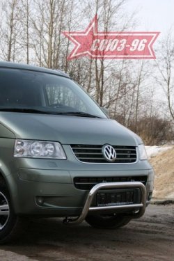 12 959 р. Защита переднего бампера Souz-96 (d60) Volkswagen Transporter T5 рестайлинг (2009-2015)  с доставкой в г. Санкт‑Петербург. Увеличить фотографию 2