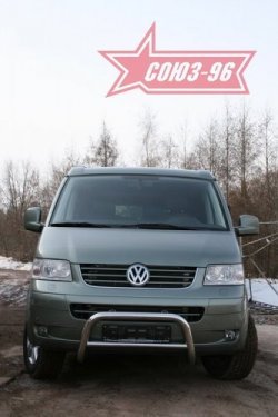 12 959 р. Защита переднего бампера Souz-96 (d60) Volkswagen Transporter T5 рестайлинг (2009-2015)  с доставкой в г. Санкт‑Петербург. Увеличить фотографию 3