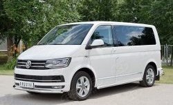 11 999 р. Защита переднего бампера (Ø63 мм, нержавейка) Russtal Volkswagen Transporter T6 дорестайлинг (2015-2019)  с доставкой в г. Санкт‑Петербург. Увеличить фотографию 3