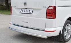 11 999 р. Защита заднего бампера (Ø63 мм, нержавейка, длинная база) Russtal Volkswagen Transporter T6 дорестайлинг (2015-2019)  с доставкой в г. Санкт‑Петербург. Увеличить фотографию 3