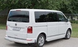 16 699 р. Защита заднего бампера (Ø75x42 мм, нержавейка, длинная база) Russtal Volkswagen Caravelle T6 дорестайлинг (2015-2019)  с доставкой в г. Санкт‑Петербург. Увеличить фотографию 3