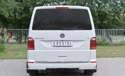 13 449 р. Защита заднего бампера (Ø42 мм, нержавейка, короткая база) SLITKOFF Volkswagen Transporter T6 дорестайлинг (2015-2019)  с доставкой в г. Санкт‑Петербург. Увеличить фотографию 4