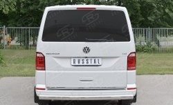 16 699 р. Защита заднего бампера (Ø75x42 мм, нержавейка, короткая база) Russtal Volkswagen Transporter T6 дорестайлинг (2015-2019)  с доставкой в г. Санкт‑Петербург. Увеличить фотографию 2