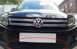 2 699 р. Защитная решётка в воздуховод автомобиля Russtal (черная) Volkswagen Tiguan Mk2 дорестайлинг (2016-2020)  с доставкой в г. Санкт‑Петербург. Увеличить фотографию 1