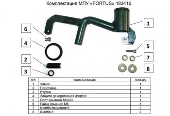 6 999 р. Замок КПП FORTUS 6MT Volkswagen Tiguan Mk2 дорестайлинг (2016-2020)  с доставкой в г. Санкт‑Петербург. Увеличить фотографию 3