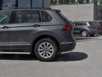 15 999 р. Защита заднего бампера (Ø42 мм, нержавейка, NOT R-LINE) SLITKOFF  Volkswagen Tiguan  Mk2 (2020-2022) рестайлинг  с доставкой в г. Санкт‑Петербург. Увеличить фотографию 3