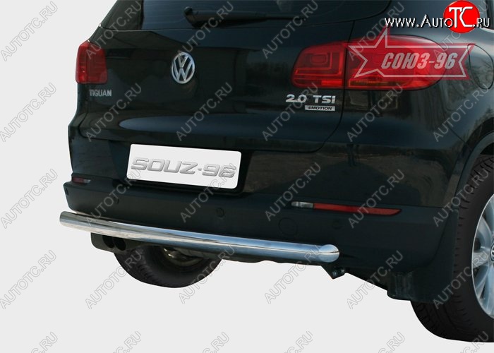 10 574 р. Защита заднего бампера Souz-96 (d60) Volkswagen Tiguan NF дорестайлинг (2006-2011)  с доставкой в г. Санкт‑Петербург