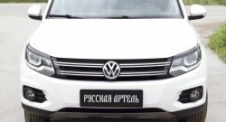 549 р. Реснички на фары RA  Volkswagen Tiguan  NF (2011-2017) рестайлинг (Неокрашенные)  с доставкой в г. Санкт‑Петербург. Увеличить фотографию 2