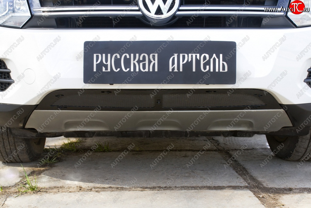 1 639 р. Защитная сетка решетки переднего бампера (Track & Field) РА Volkswagen Tiguan NF рестайлинг (2011-2017)  с доставкой в г. Санкт‑Петербург