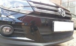 2 099 р. Сетка на бампер Sport&Style Russtal (черная) Volkswagen Tiguan NF рестайлинг (2011-2017)  с доставкой в г. Санкт‑Петербург. Увеличить фотографию 1