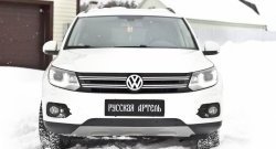 1 199 р. Зимняя заглушка решетки переднего бампера (Track & Field) РА Volkswagen Tiguan NF рестайлинг (2011-2017)  с доставкой в г. Санкт‑Петербург. Увеличить фотографию 3