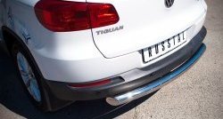 9 249 р. Одинарная защита заднего бампера из трубы диаметром 76 мм (Sport & Style) Russtal  Volkswagen Tiguan  NF (2011-2017) рестайлинг  с доставкой в г. Санкт‑Петербург. Увеличить фотографию 4