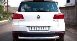 14 399 р. Защита заднего бампера (Ø76 мм, нержавейка,Track & Field) Russtal Volkswagen Tiguan NF рестайлинг (2011-2017)  с доставкой в г. Санкт‑Петербург. Увеличить фотографию 1