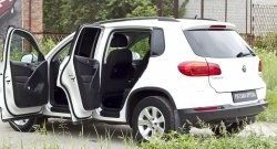 1 989 р. Накладки порожков салона RA  Volkswagen Tiguan  NF (2011-2017) рестайлинг (Комплект (передние+задние))  с доставкой в г. Санкт‑Петербург. Увеличить фотографию 2