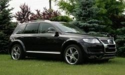 9 649 р. Накладки на колёсные арки CT Volkswagen Touareg GP рестайлинг (2006-2010) (Неокрашенные)  с доставкой в г. Санкт‑Петербург. Увеличить фотографию 2