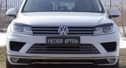 679 р. Реснички на фары RA  Volkswagen Touareg  NF (2014-2018) рестайлинг (Неокрашенные)  с доставкой в г. Санкт‑Петербург. Увеличить фотографию 3